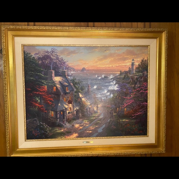 Thomas Kinkade “The Village Lighthouse” Signed! - Picture 2 of 16